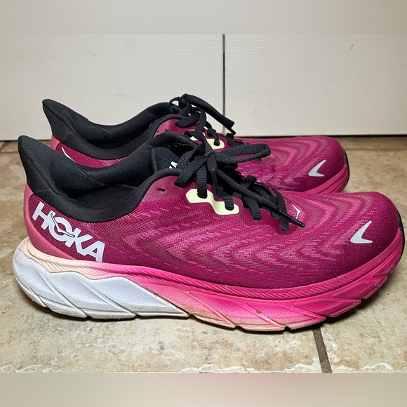 Hoka One One Womens Arahi 6 1123195 FFIR Pink Running Shoes Sneakers Size 8 B - Picture 6 of 10